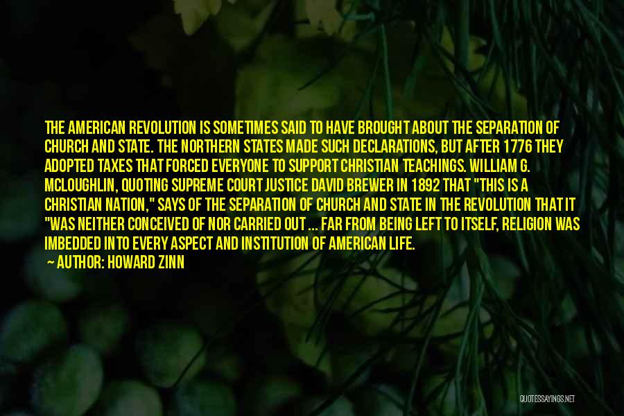 Christian Nation Quotes By Howard Zinn