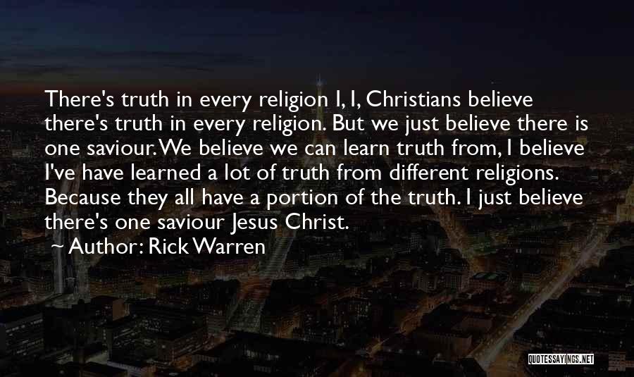 Christian Religions Quotes By Rick Warren