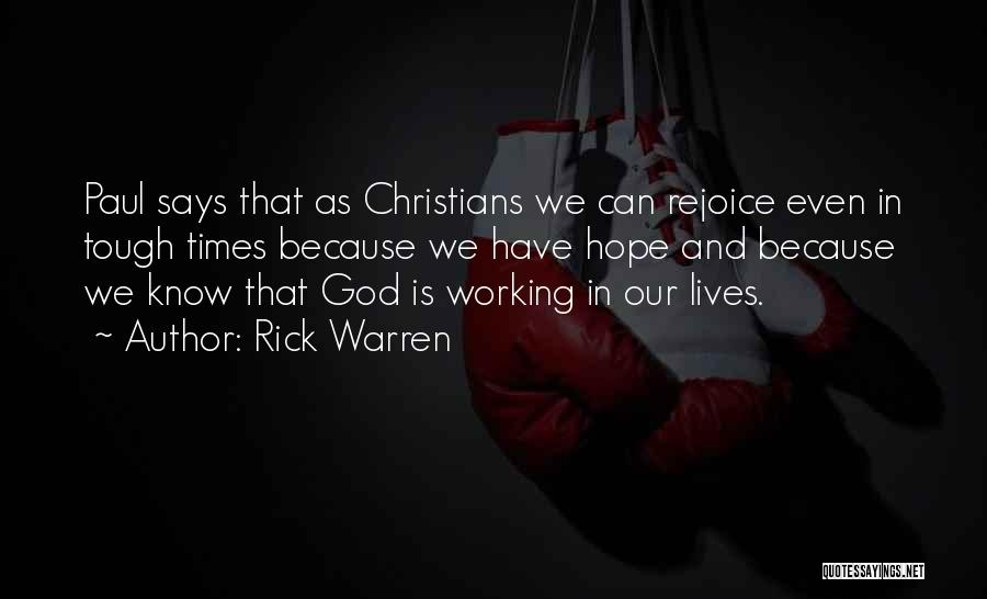 Christian Says And Quotes By Rick Warren