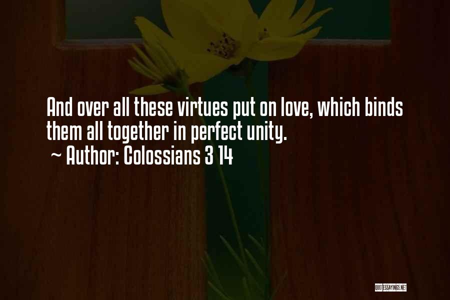 Christian Unity Quotes By Colossians 3 14