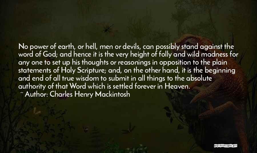 Christian Word Of Wisdom Quotes By Charles Henry Mackintosh