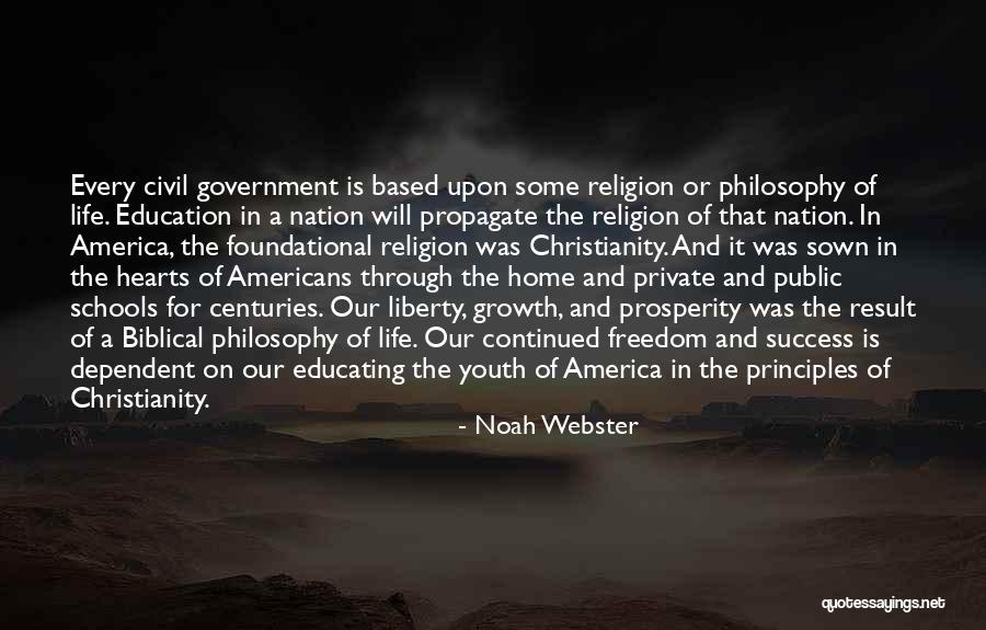 Christianity And America Quotes By Noah Webster