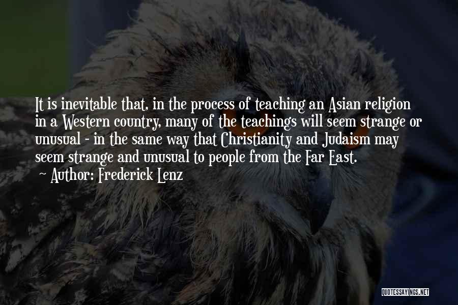 Christianity And Buddhism Quotes By Frederick Lenz