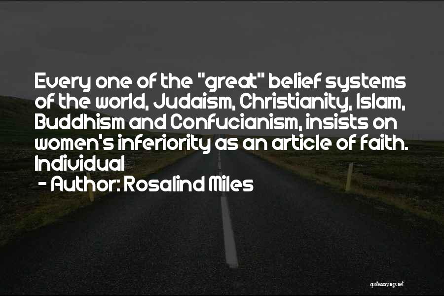 Christianity And Buddhism Quotes By Rosalind Miles