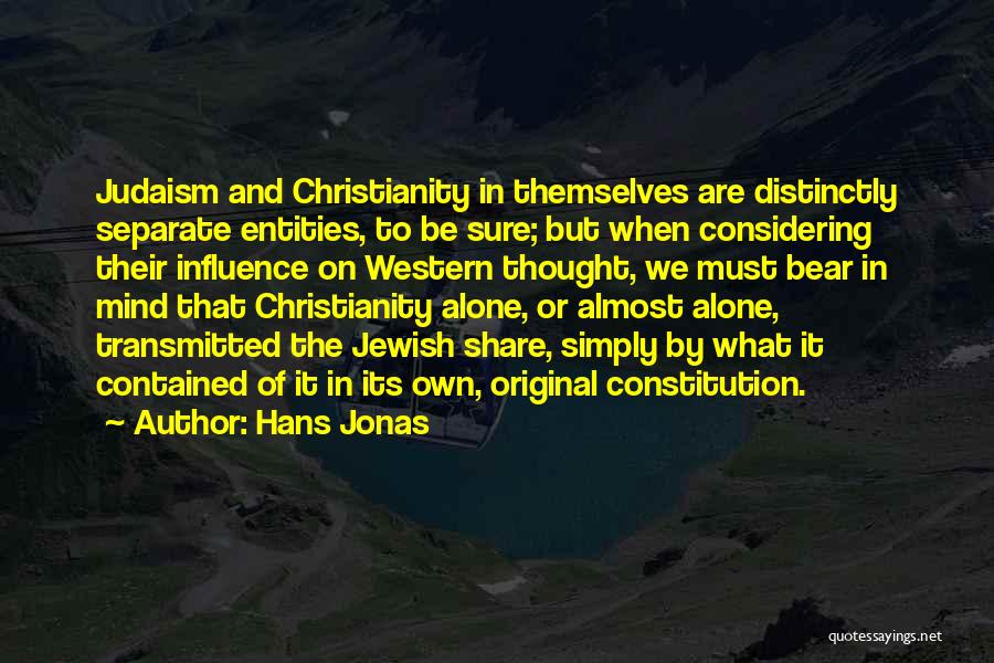 Christianity And Judaism Quotes By Hans Jonas