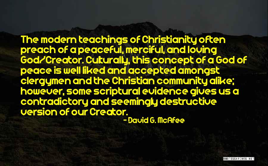 Christianity And Peace Quotes By David G. McAfee