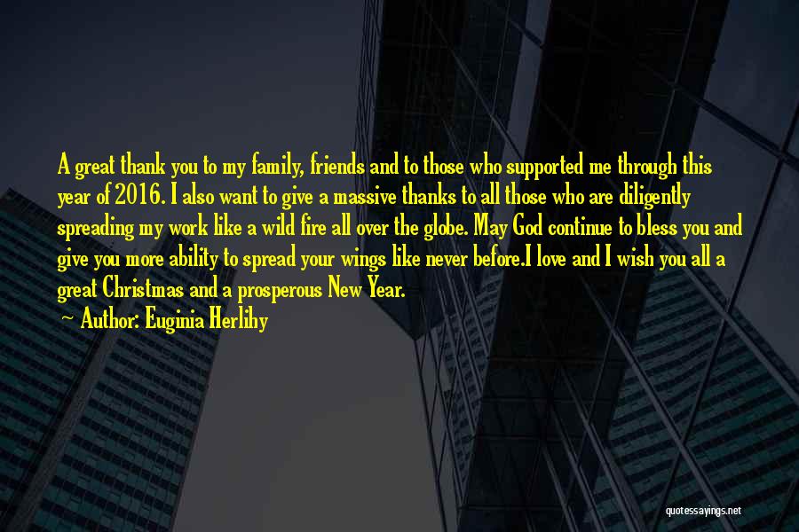 Christmas And New Year's For Friends Quotes By Euginia Herlihy