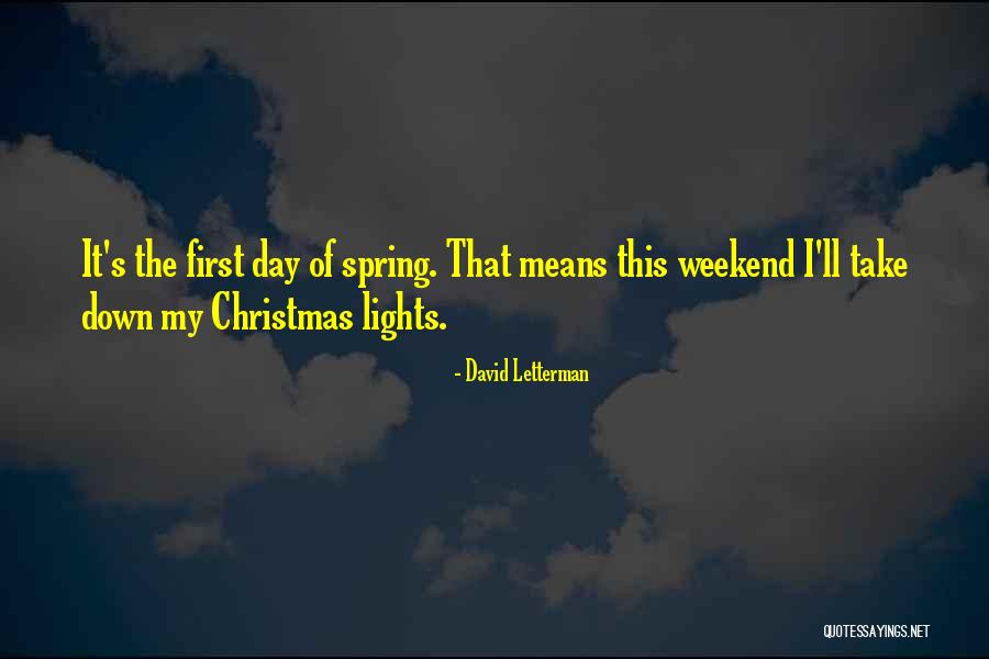 Christmas Lights Quotes By David Letterman