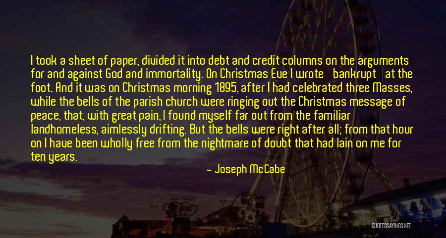 Christmas Peace Quotes By Joseph McCabe