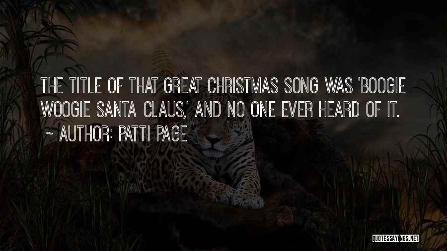 Christmas Santa Claus Quotes By Patti Page