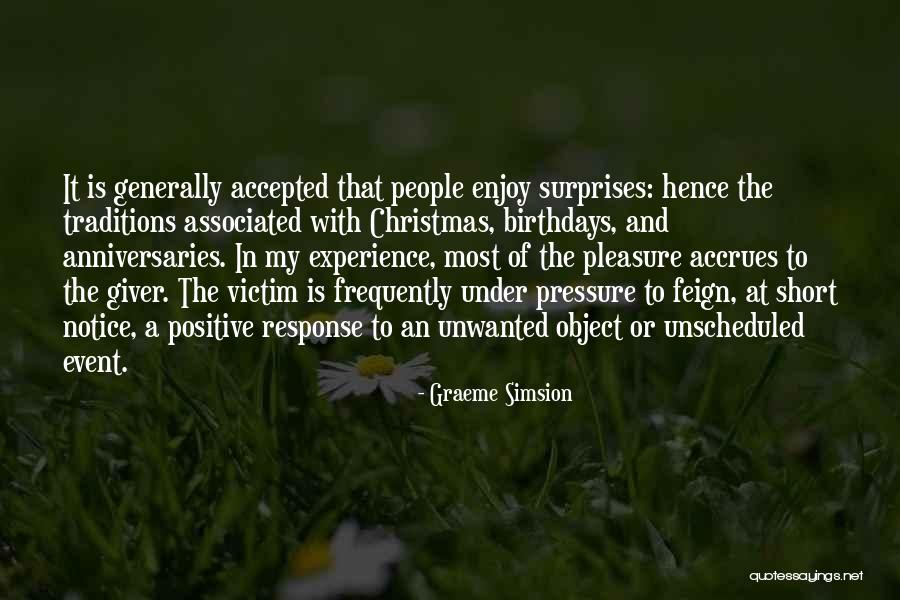 Christmas Traditions Quotes By Graeme Simsion Christmas Traditions Quotes By Graeme Simsion