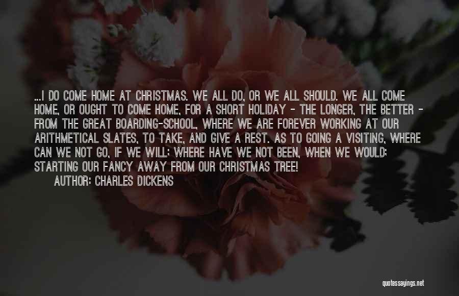 Christmas Tree And Quotes By Charles Dickens