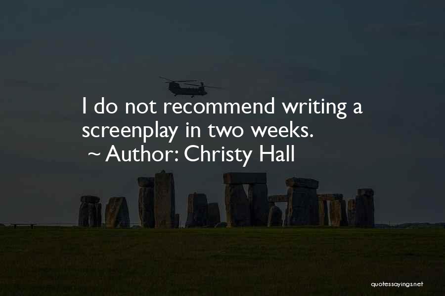 Christy Quotes By Christy Hall