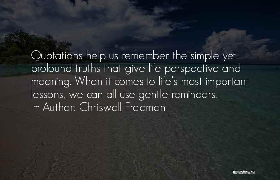 Chriswell Freeman Quotes 624545