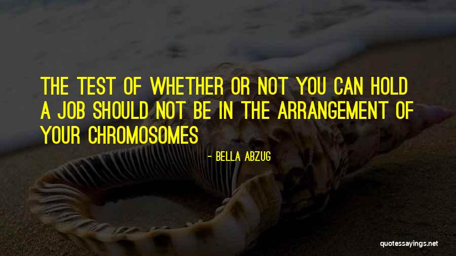 Chromosomes Quotes By Bella Abzug