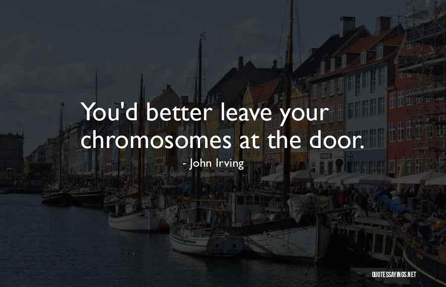 Chromosomes Quotes By John Irving