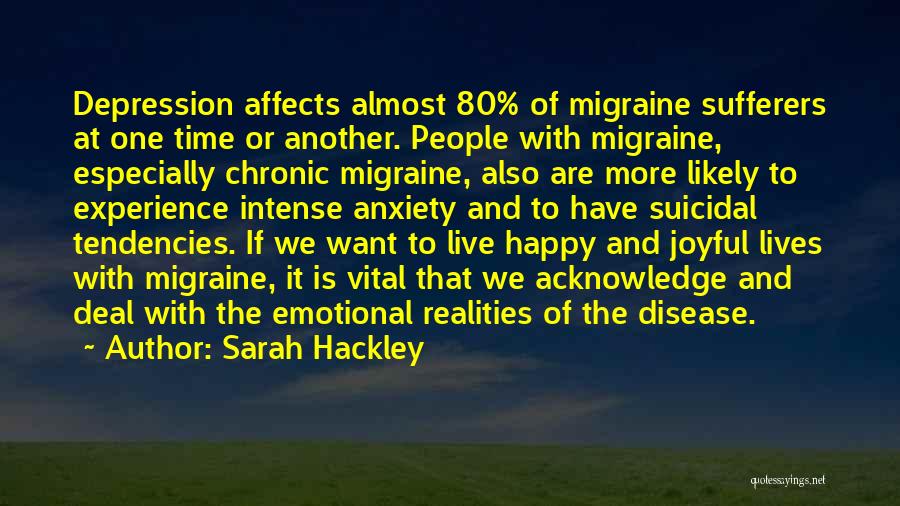 Chronic Illness And Depression Quotes By Sarah Hackley