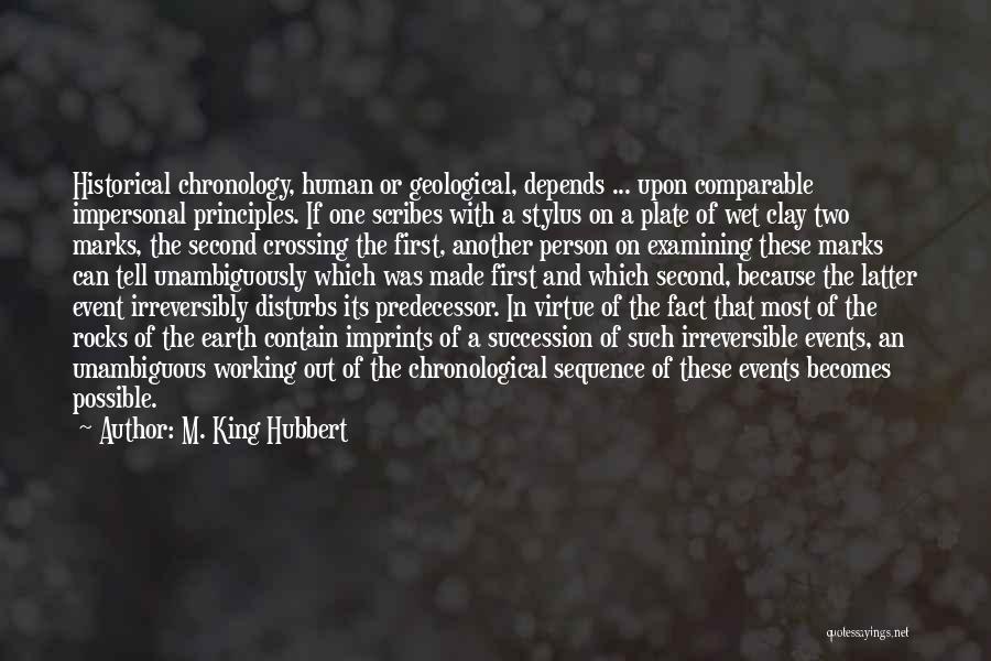 Chronology Quotes By M. King Hubbert