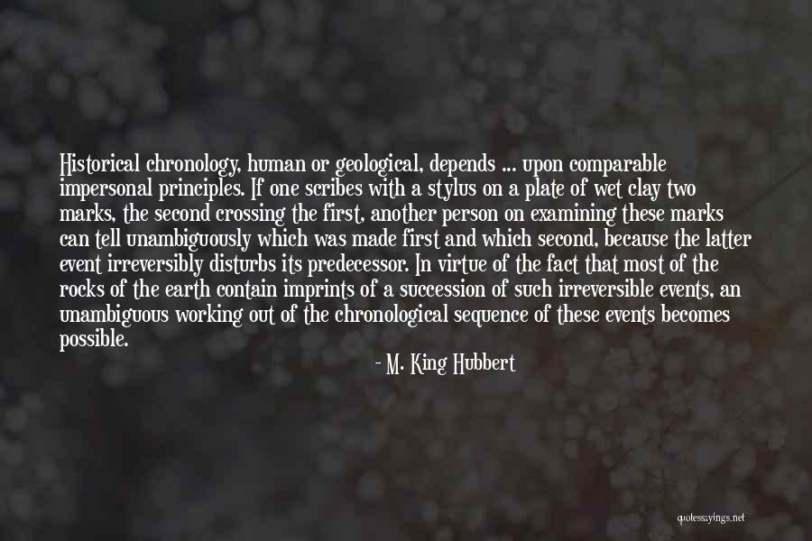 Chronology Quotes By M. King Hubbert