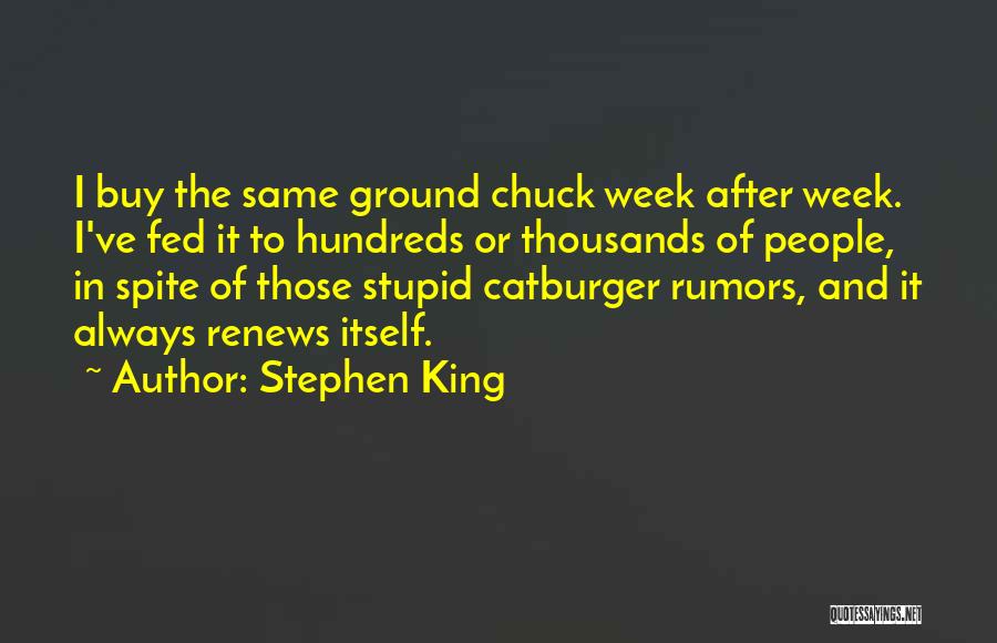 Chuck It Quotes By Stephen King