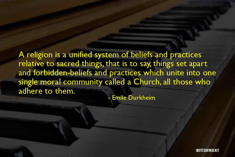 Church And Community Quotes By Emile Durkheim