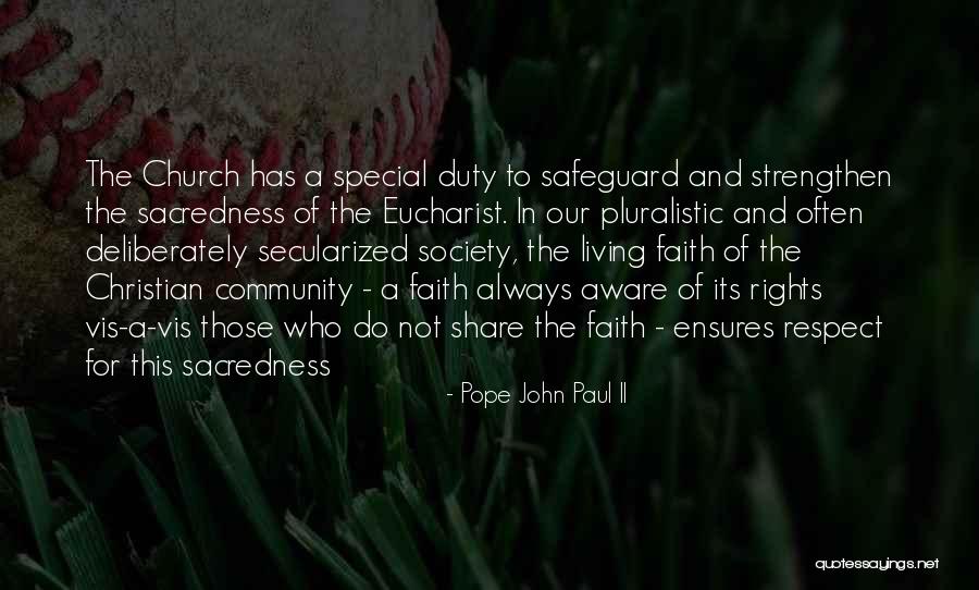 Church And Community Quotes By Pope John Paul II