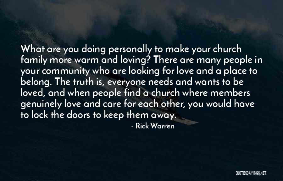 Church And Community Quotes By Rick Warren