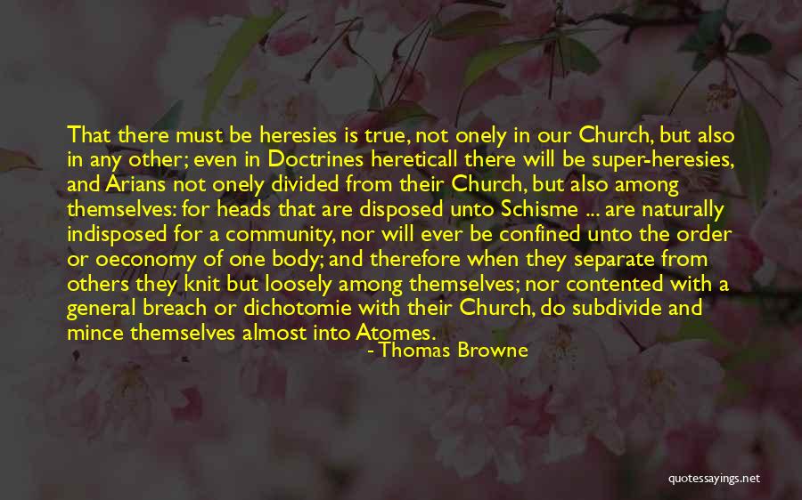 Church And Community Quotes By Thomas Browne