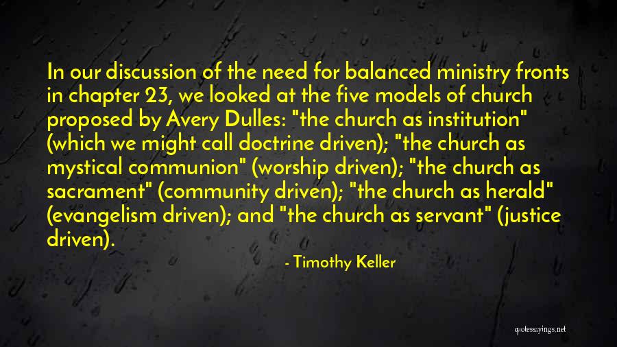 Church And Community Quotes By Timothy Keller