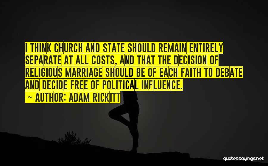 Church And Marriage Quotes By Adam Rickitt