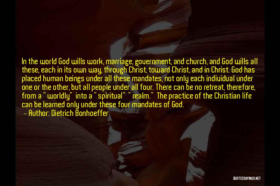 Church And Marriage Quotes By Dietrich Bonhoeffer