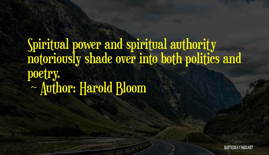 Church And Politics Quotes By Harold Bloom