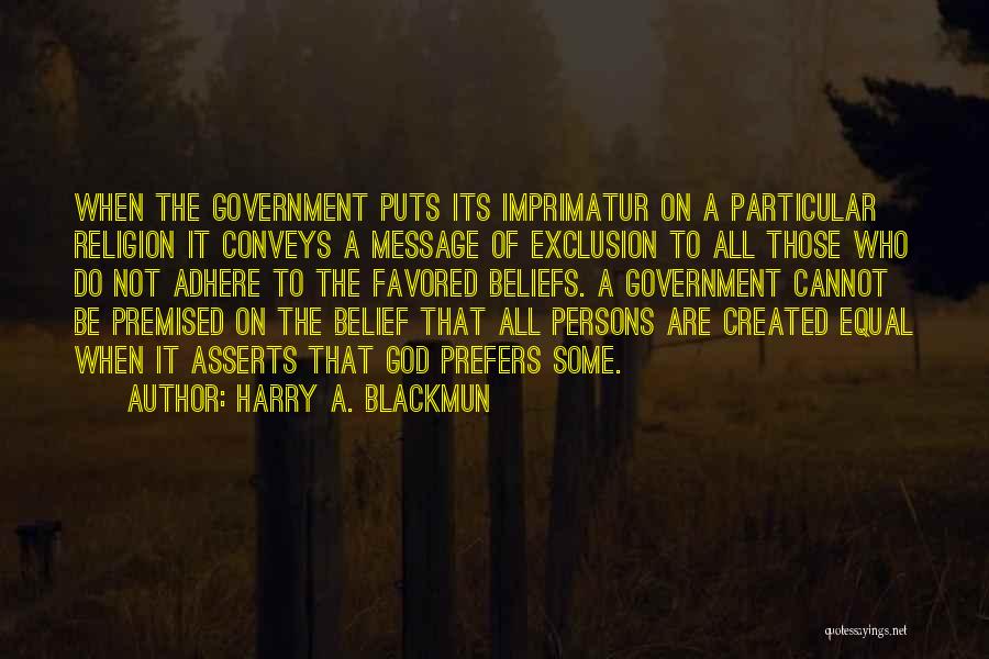 Church And Politics Quotes By Harry A. Blackmun