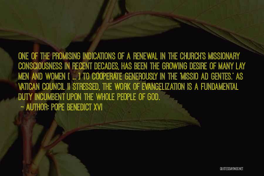 Church Council Quotes By Pope Benedict XVI