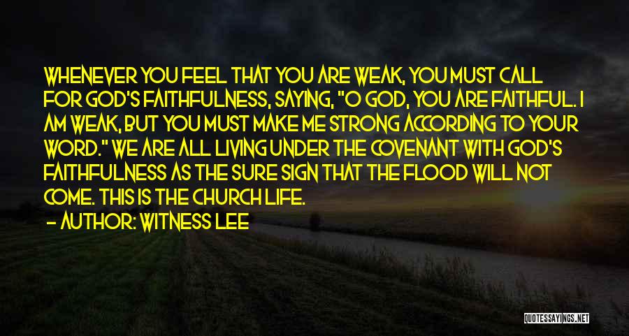 Church Faithfulness Quotes By Witness Lee