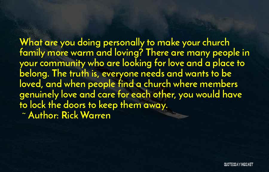 Church Family Quotes By Rick Warren