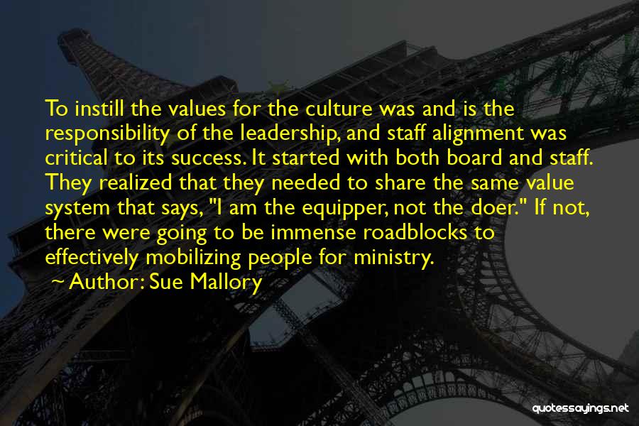 Church Leadership Quotes By Sue Mallory