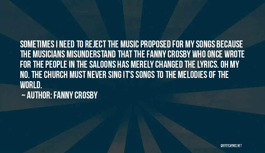 Church Music Quotes By Fanny Crosby