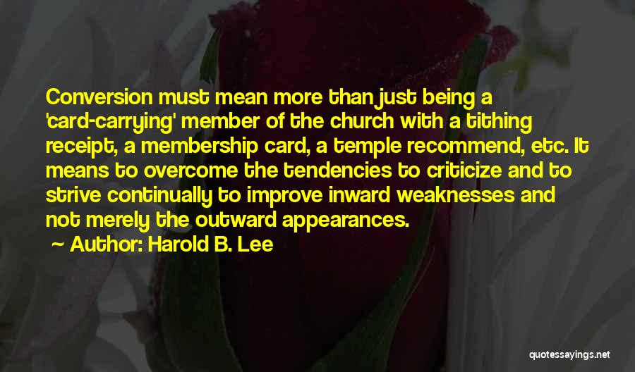 Church Tithing Quotes By Harold B. Lee