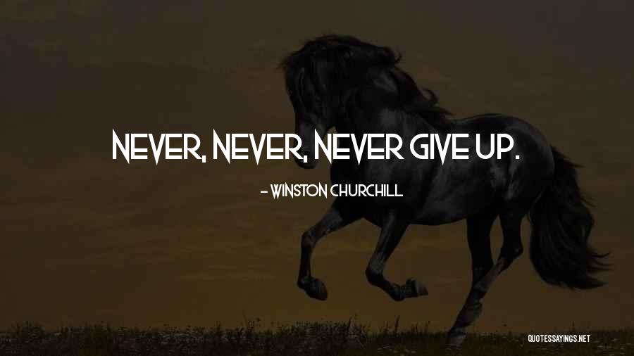 Churchill Never Give Up Quotes By Winston Churchill