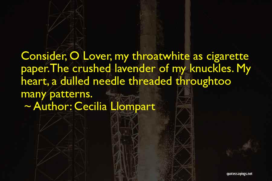 Cigarette Quotes By Cecilia Llompart