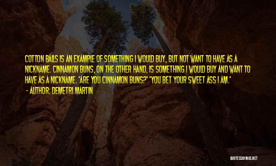 Cinnamon Buns Quotes By Demetri Martin