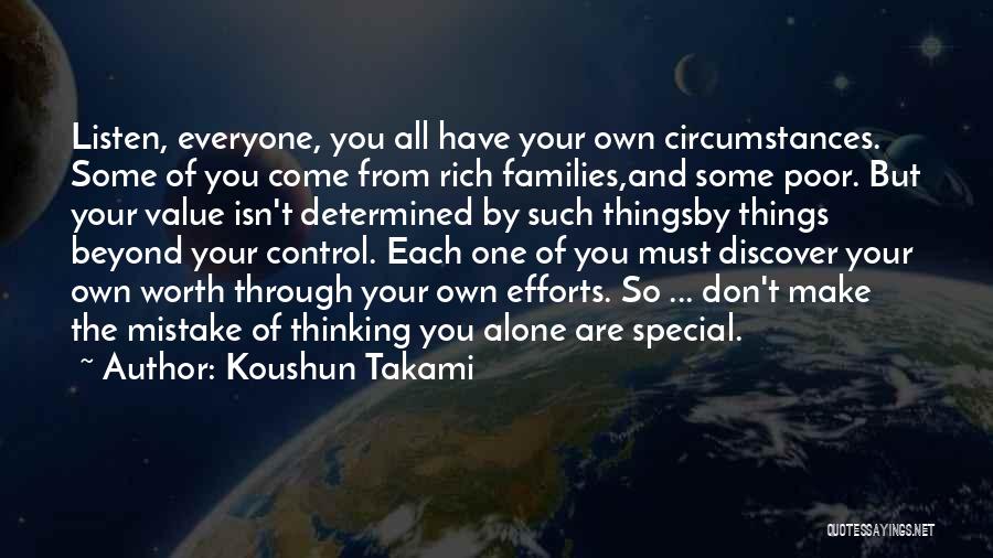 Circumstances Beyond My Control Quotes By Koushun Takami