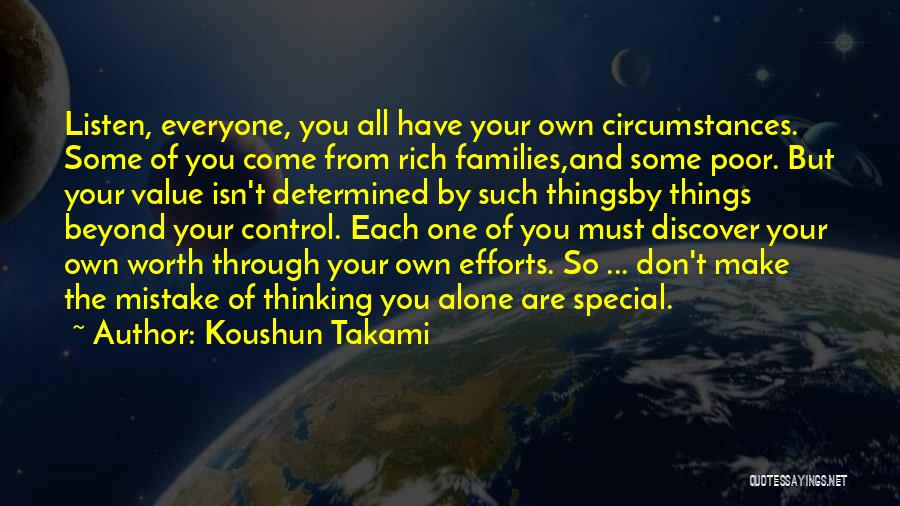 Circumstances Beyond Our Control Quotes By Koushun Takami