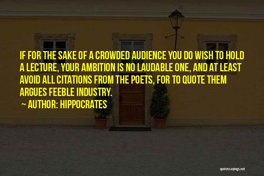 Citations Without Quotes By Hippocrates