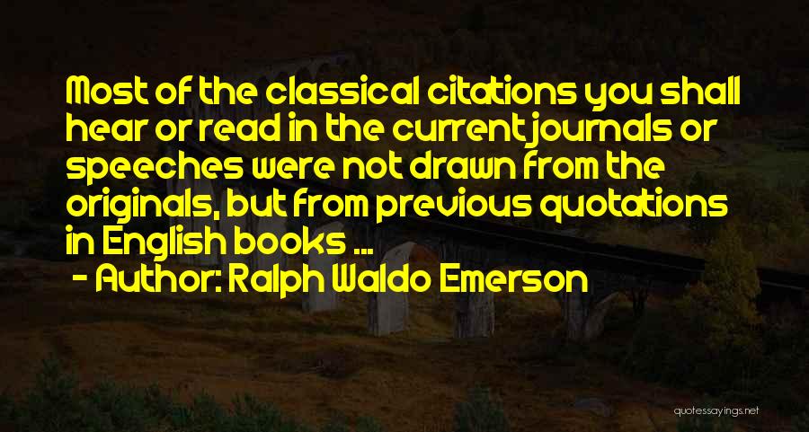 Citations Without Quotes By Ralph Waldo Emerson