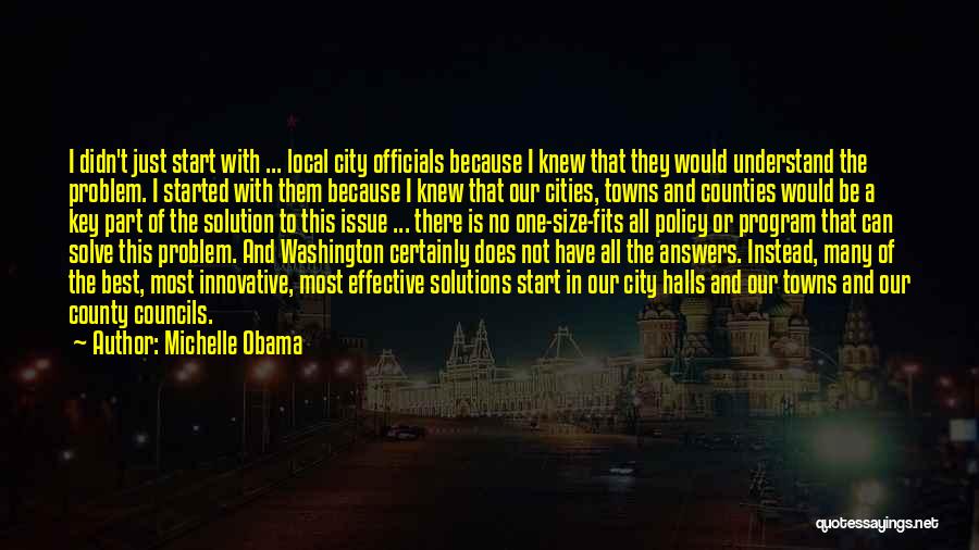 Cities And Towns Quotes By Michelle Obama