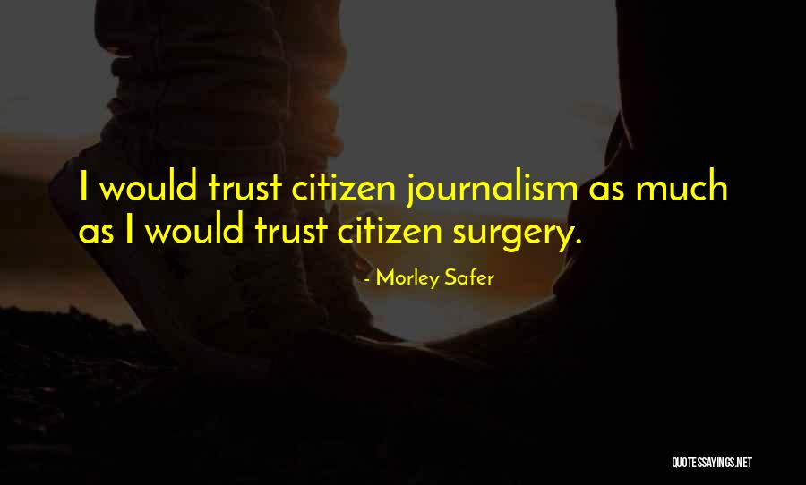 Citizen Journalism Quotes By Morley Safer Citizen Journalism Quotes By Morley Safer