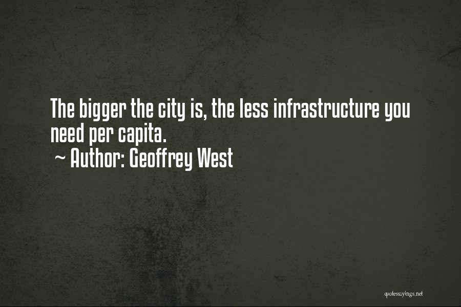 City Infrastructure Quotes By Geoffrey West