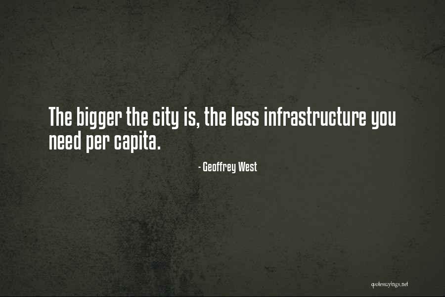 City Infrastructure Quotes By Geoffrey West